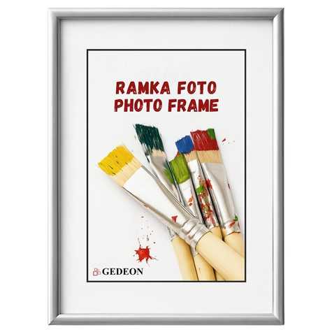 Ramka 21x29,7 plast.  szkło brązowa/niebieska/szara/czarna/czerwona/zielona/biała/gold/silver  BB2130 Gedeon